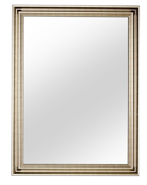 Sølv spejl 5342 facetslebet 60x80cm klassisk sølv let barok ramme - Se flere Sølv Spejle